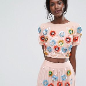 ASOS sequin crop top